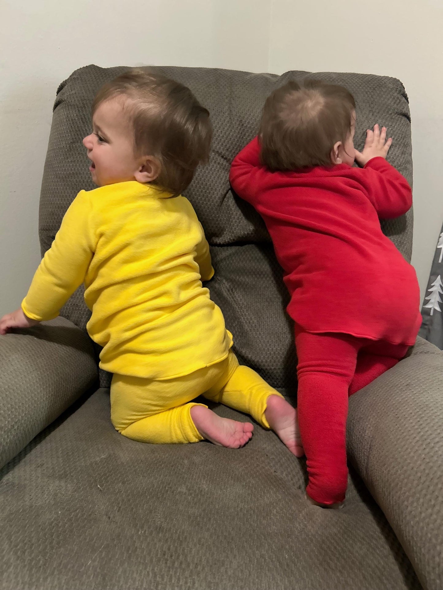 Ketchup and Mustard Twin Costume: Fleece Halloween Pajamas