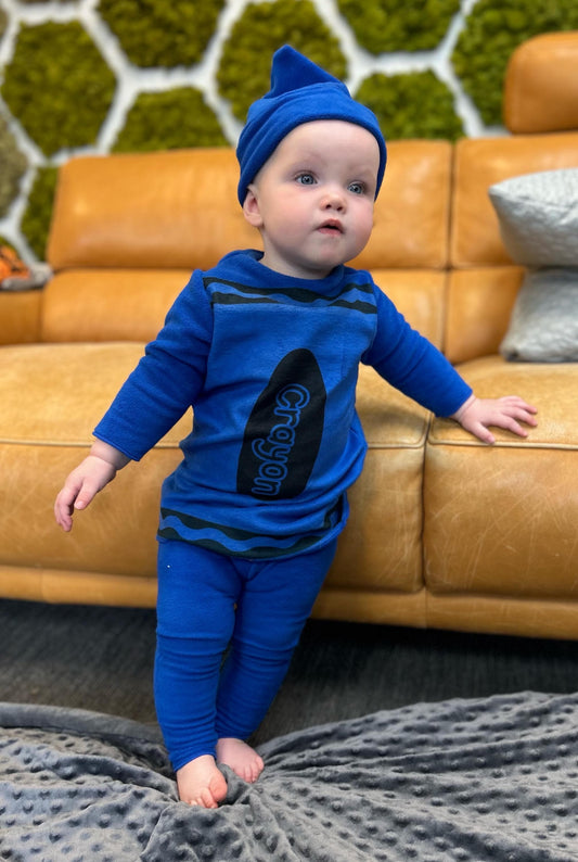 Fleece Crayon Costume: Toddler Halloween Costume and Pajamas