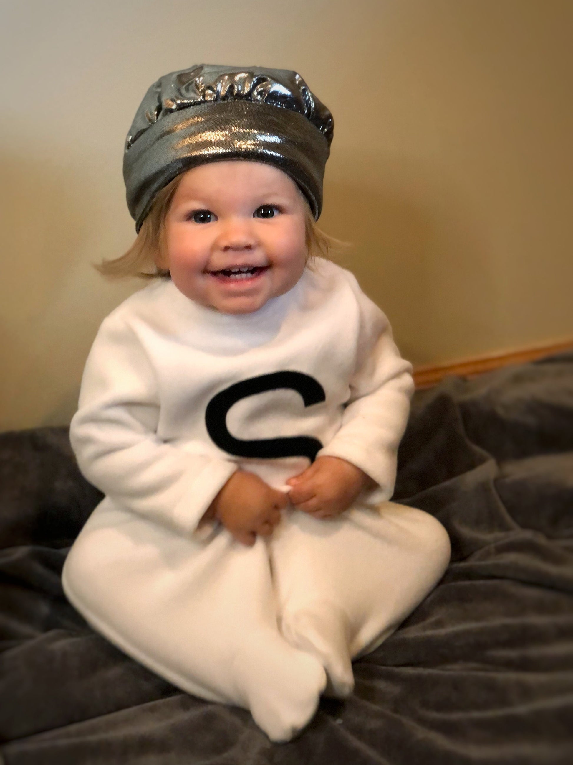 Salt and Pepper Twin Costume: Fleece Halloween Pajamas with Hats