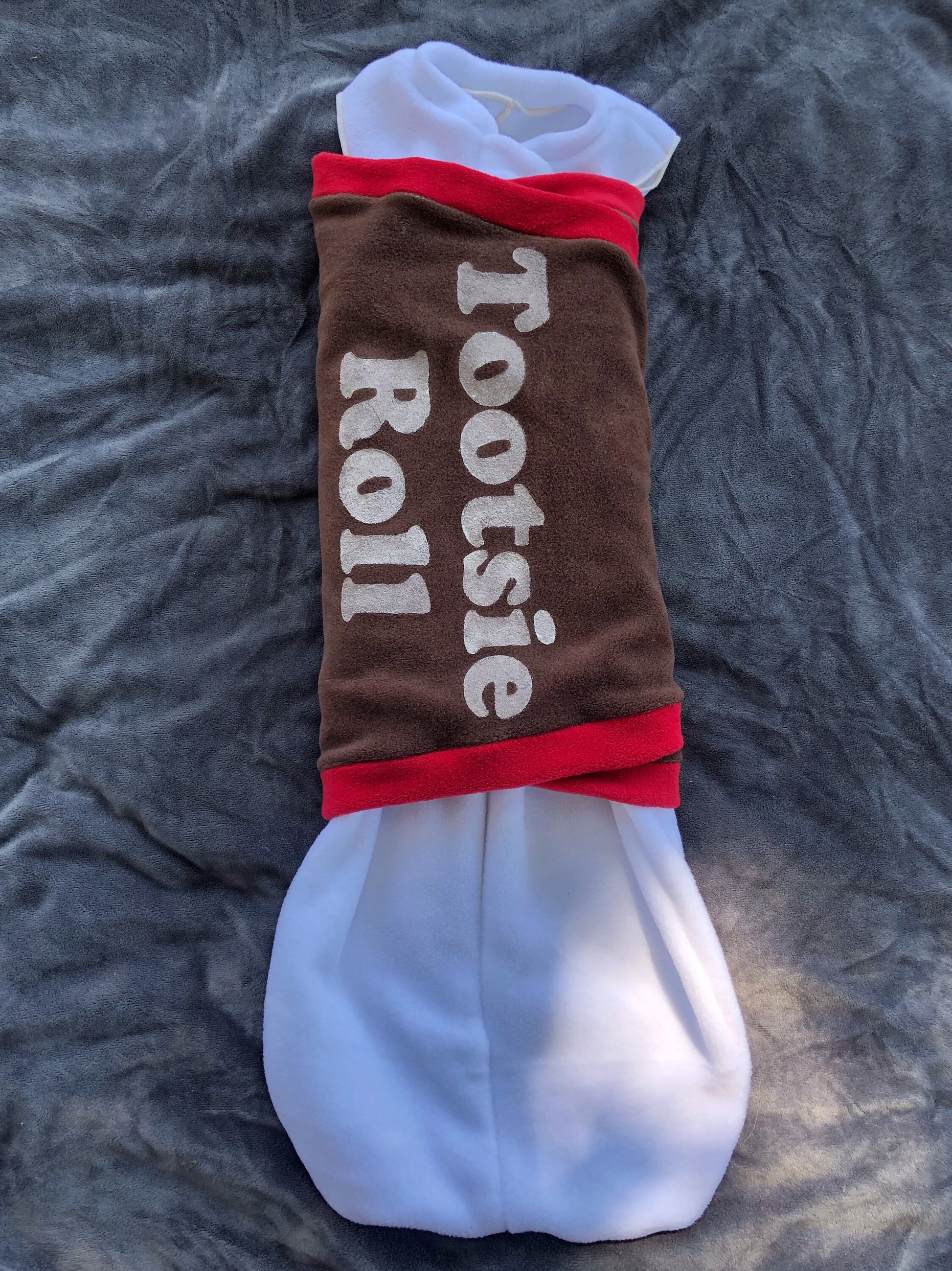 Tootsie Roll Baby Costume: Fleece Swaddle Sack