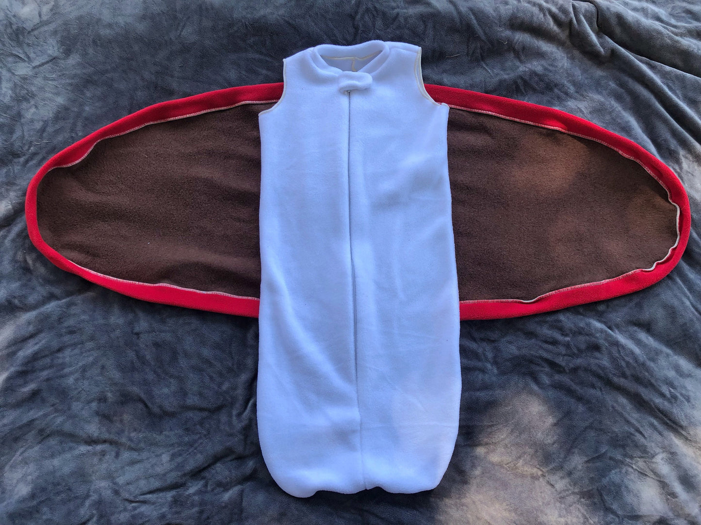 Tootsie Roll Baby Costume: Fleece Swaddle Sack
