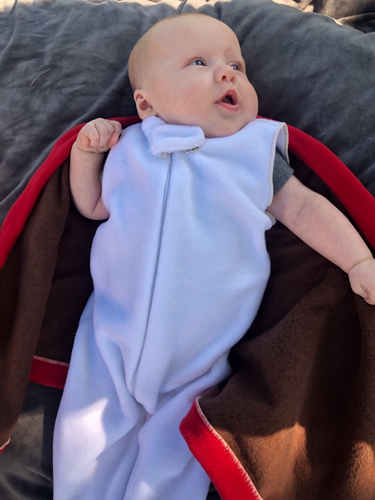 Tootsie Roll Baby Costume: Fleece Swaddle Sack