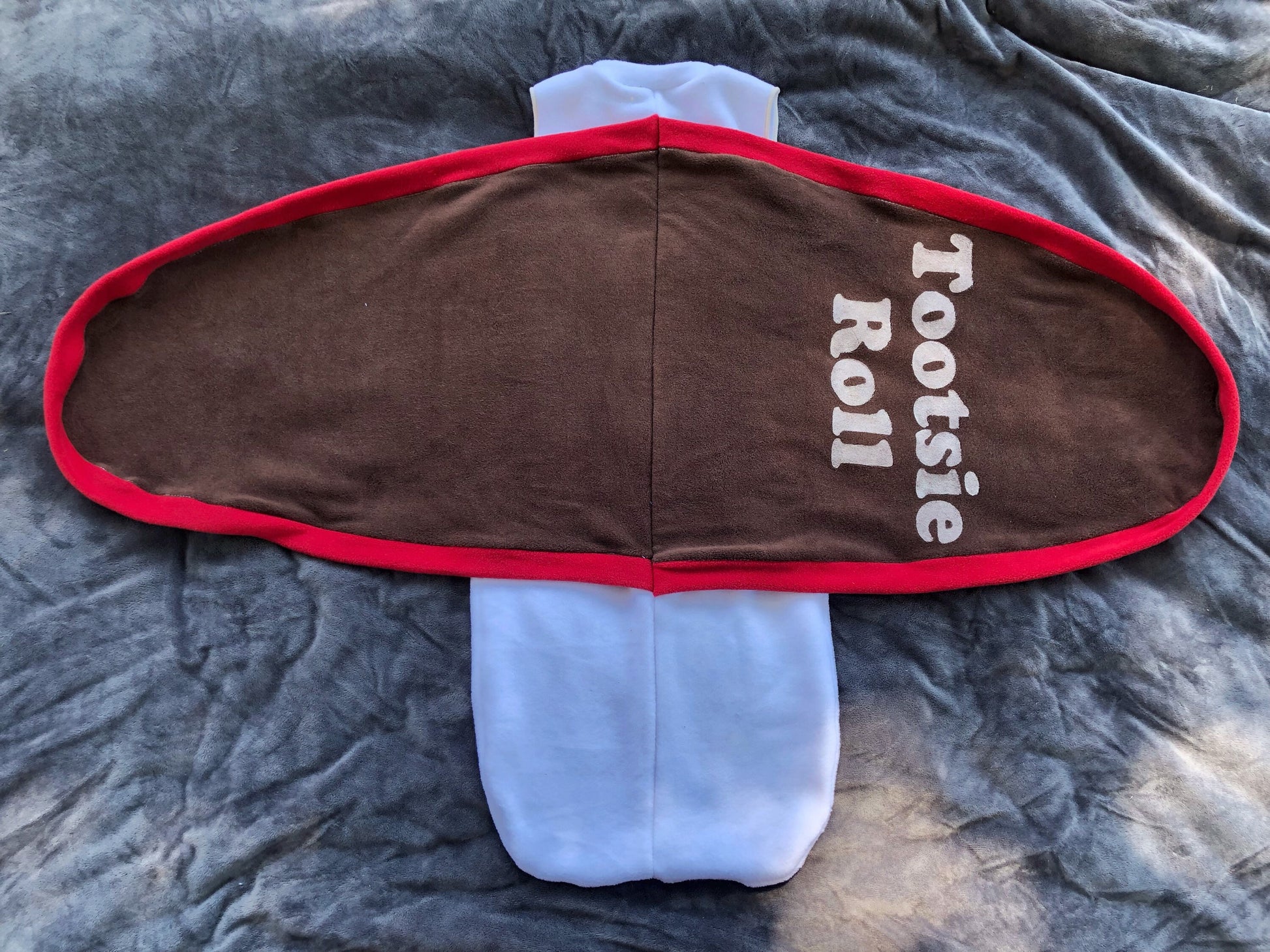 Tootsie Roll Baby Costume: Fleece Swaddle Sack