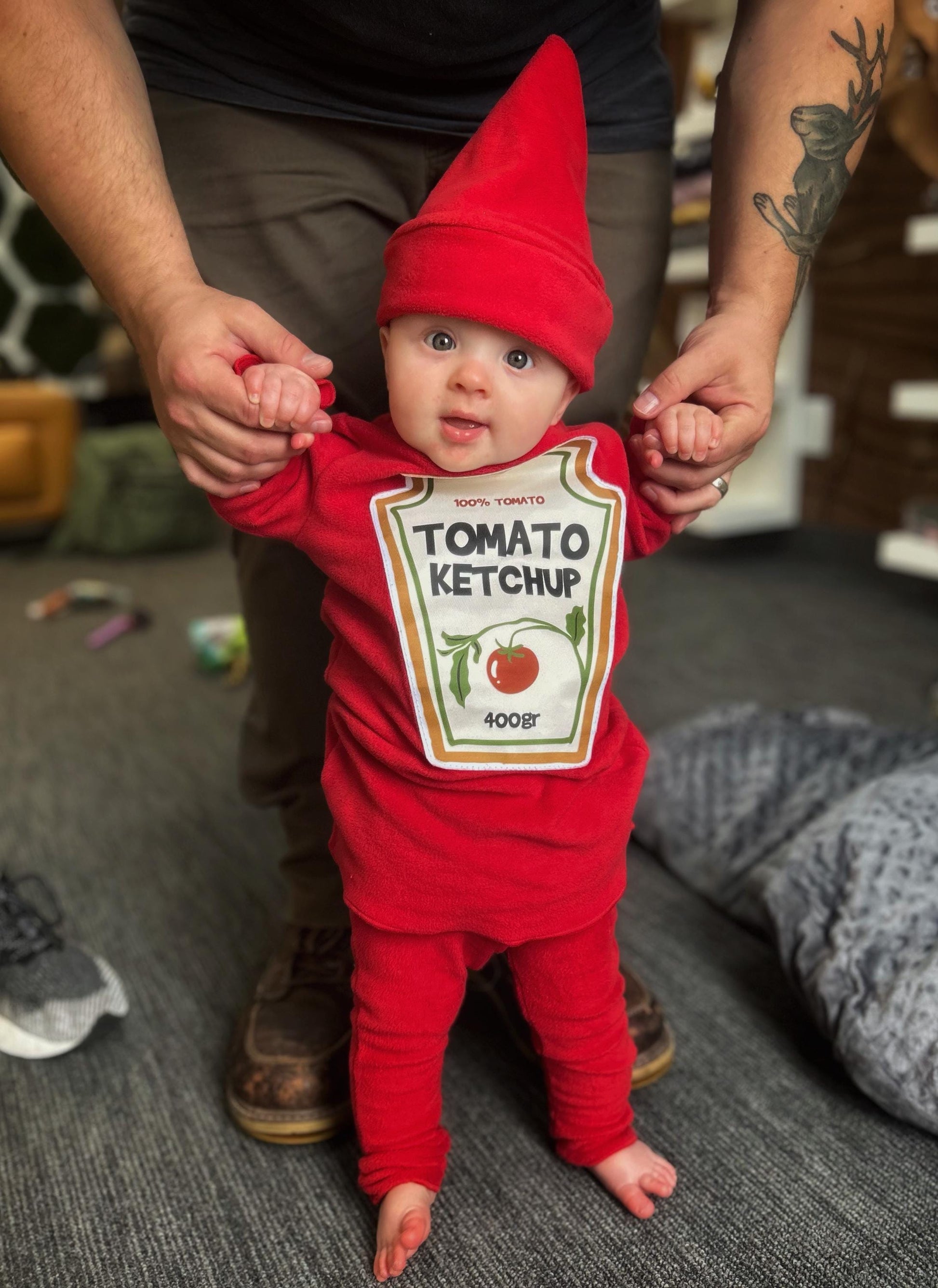 Ketchup and Mustard Twin Costume: Fleece Halloween Pajamas