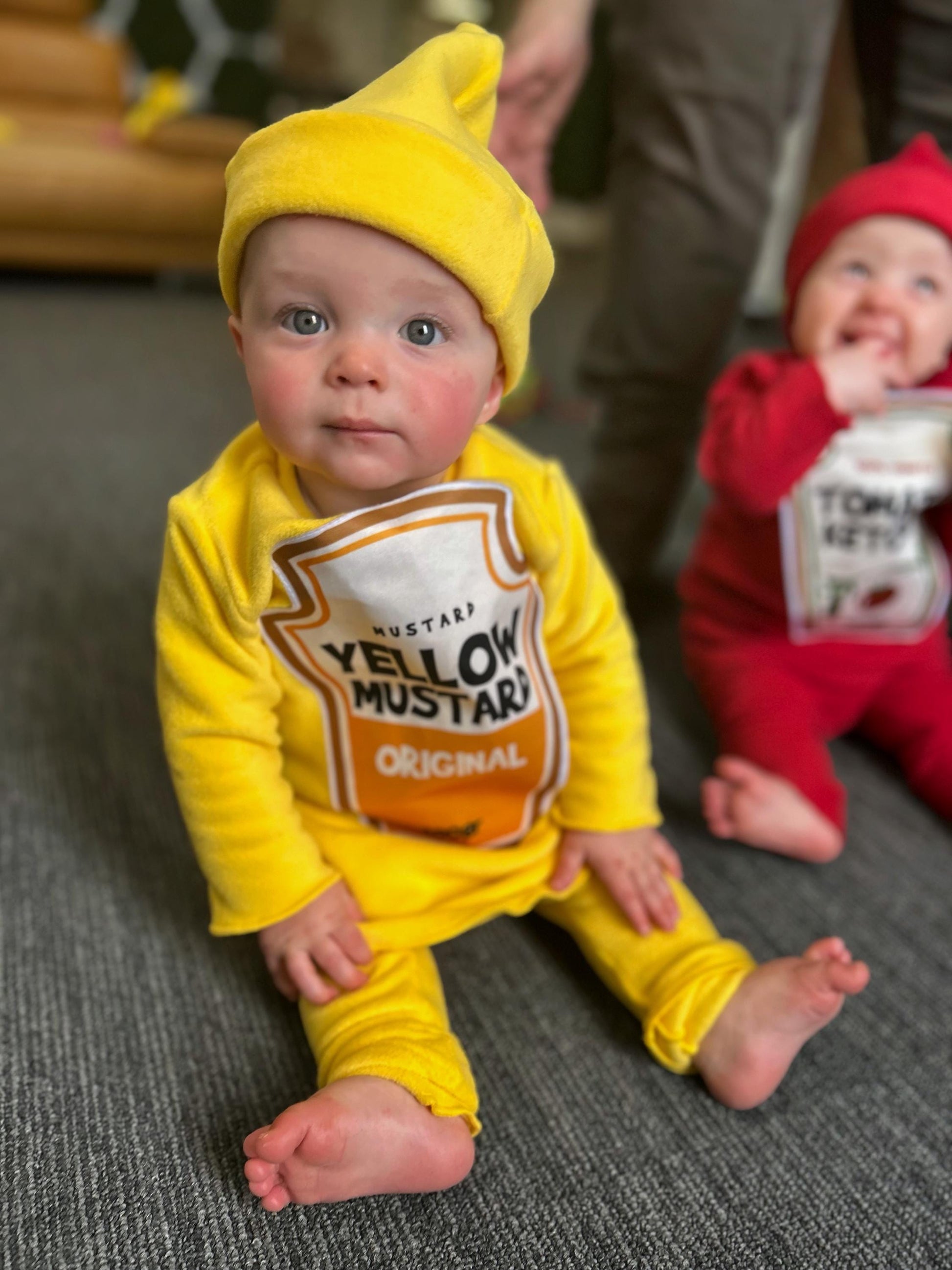 Ketchup and Mustard Twin Costume: Fleece Halloween Pajamas